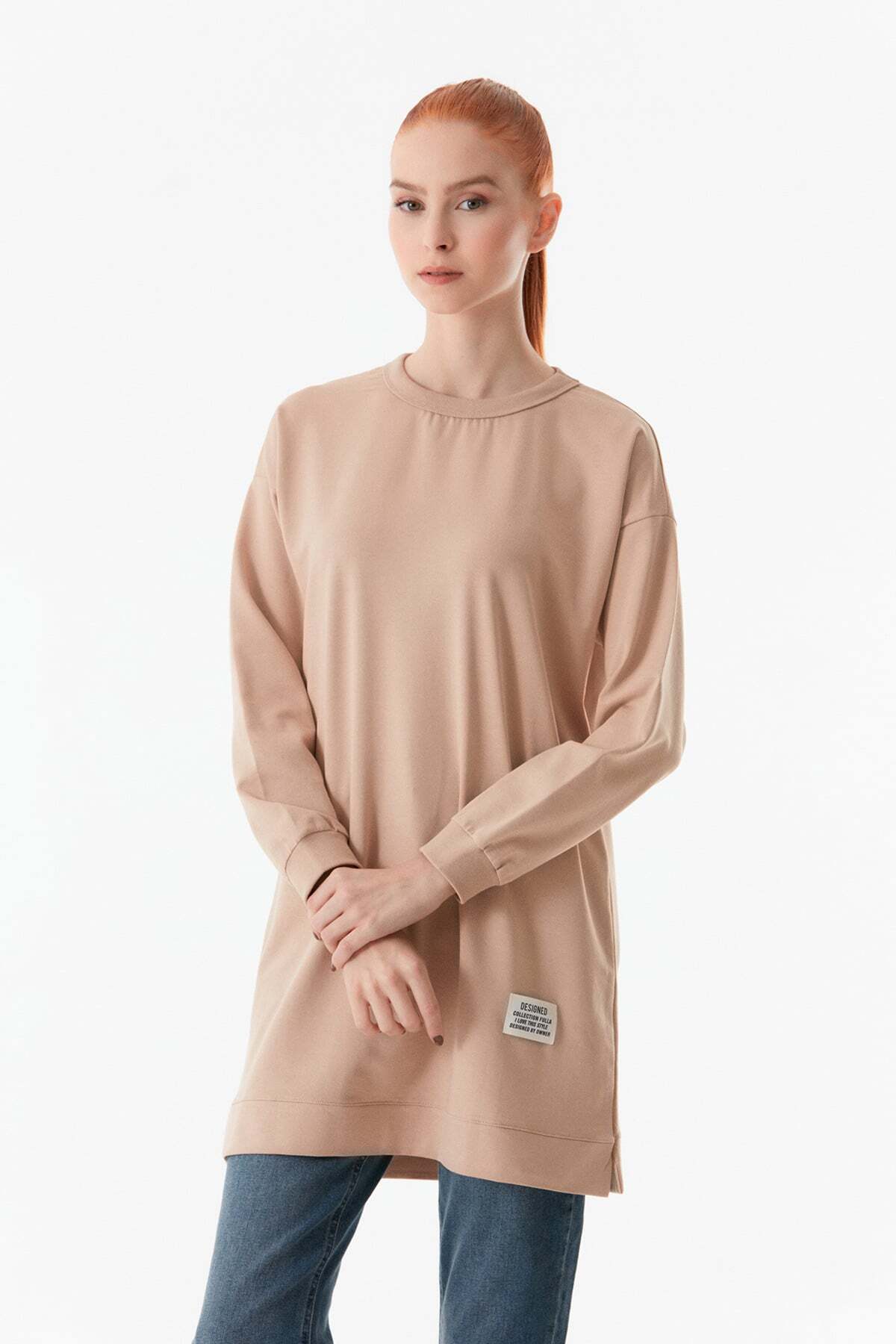 Fullamodest Basic Crew Neck Tunic - MALLTURK
