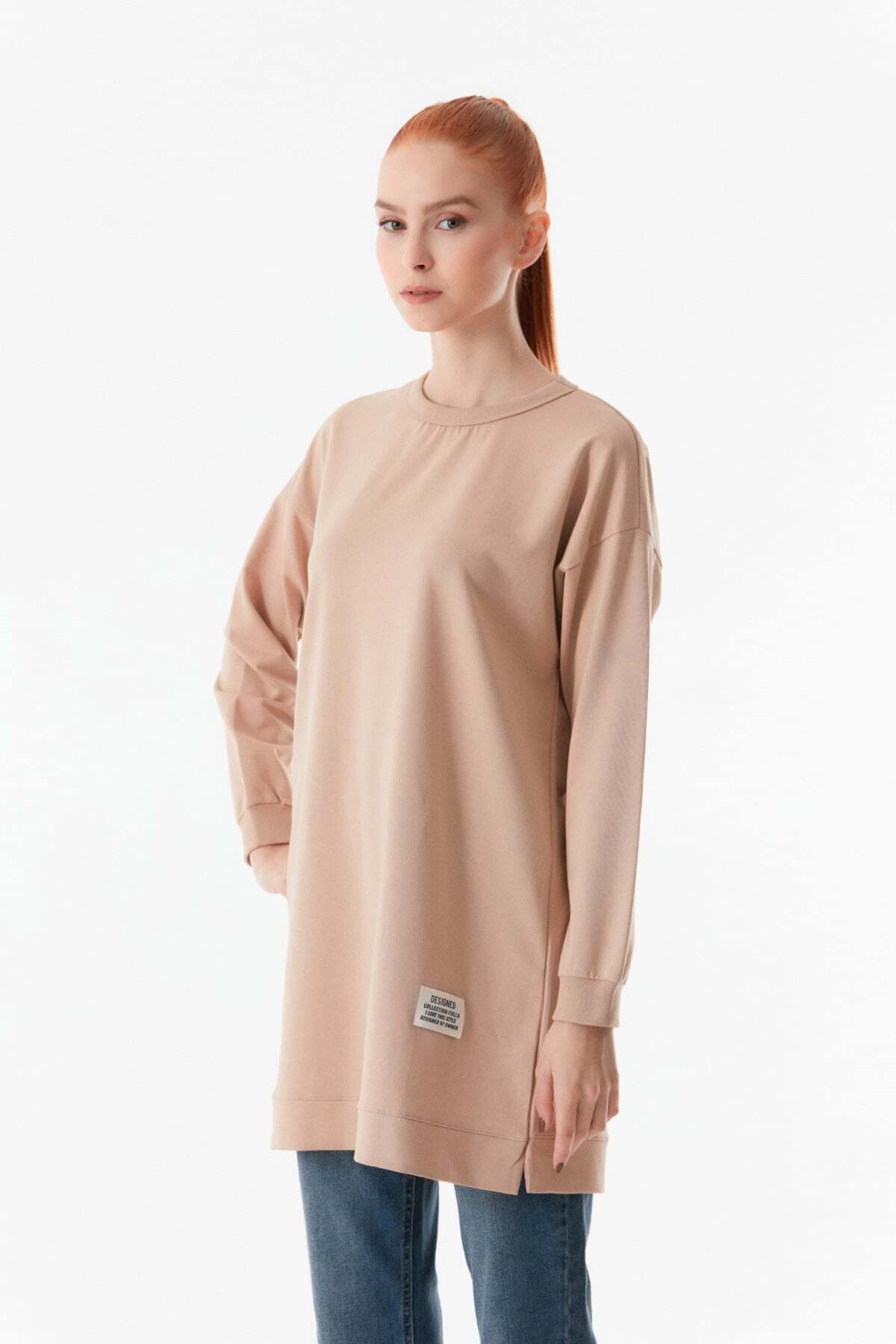 Fullamodest Basic Crew Neck Tunic - MALLTURK