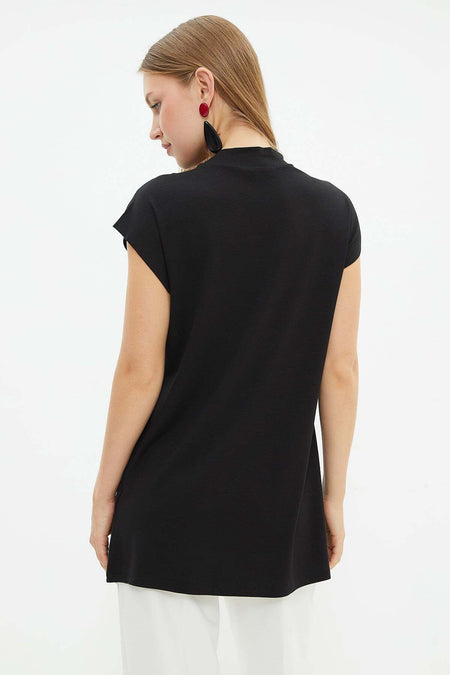 Fullamodest Basic High Neck Sleeveless Tunic - MALLTURK