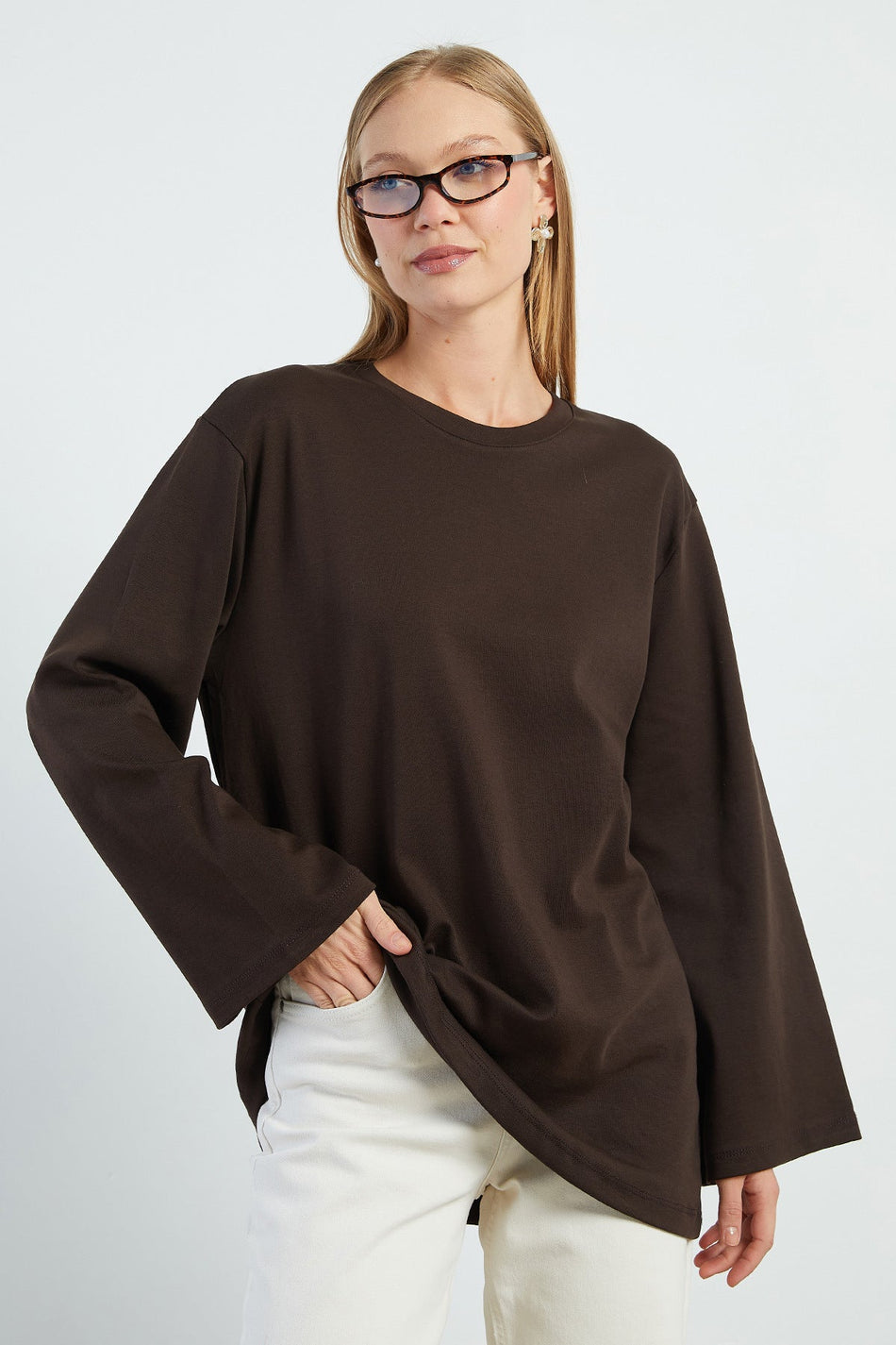 Fullamodest Basic Wide Sleeve Tunic - MALLTURK