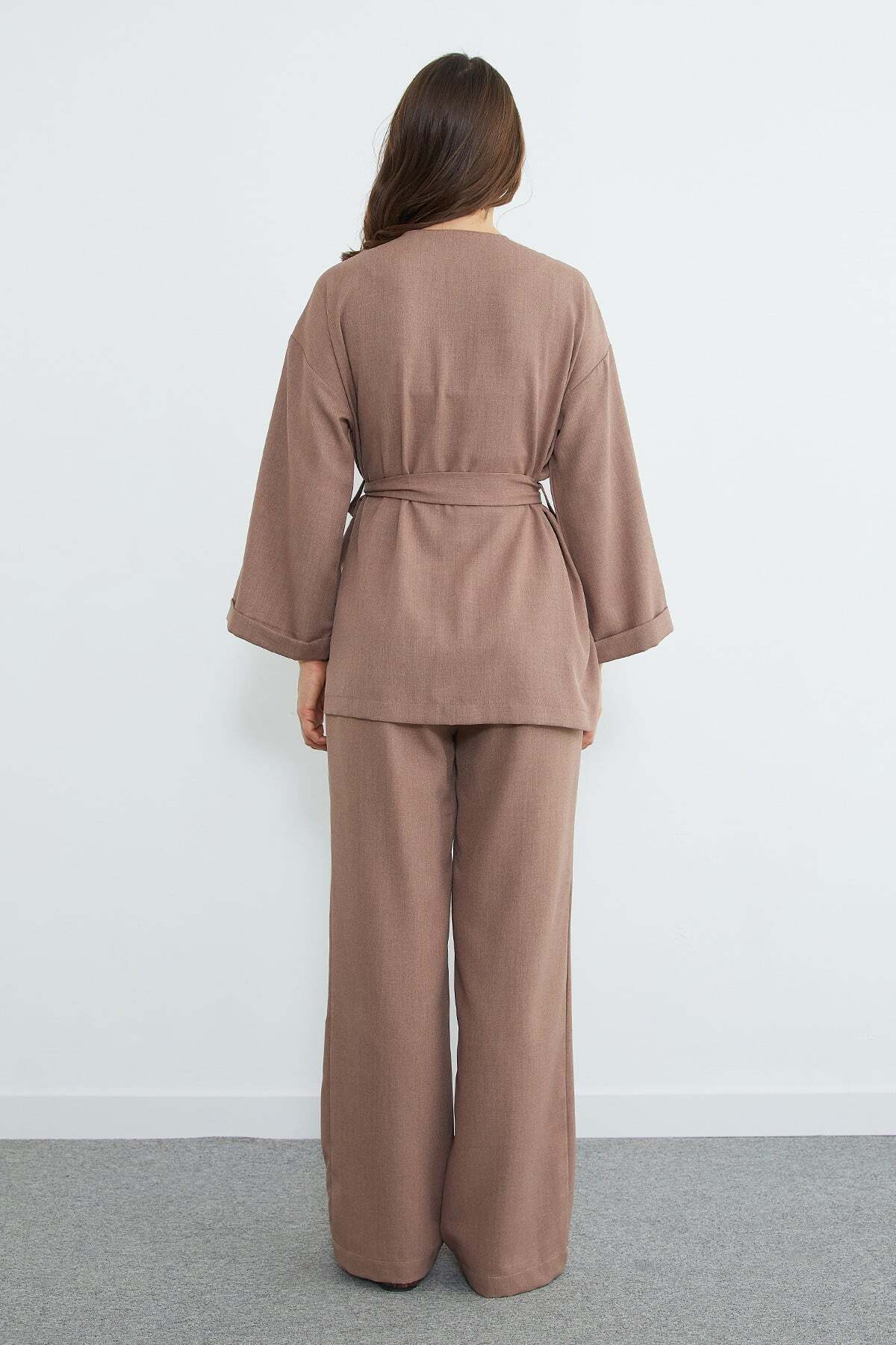 Fullamodest Belted Green 2-Piece Set - MALLTURK