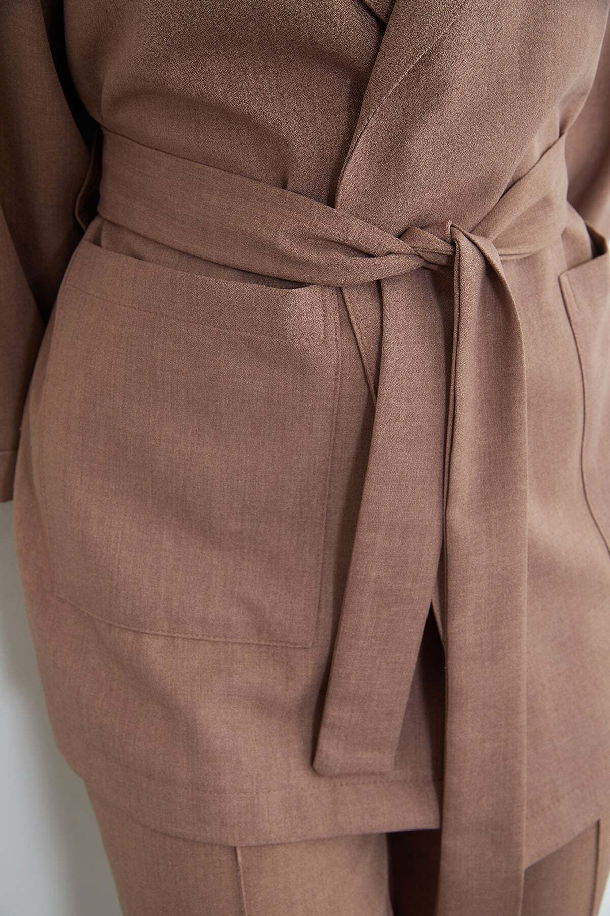Fullamodest Belted Green 2-Piece Set - MALLTURK