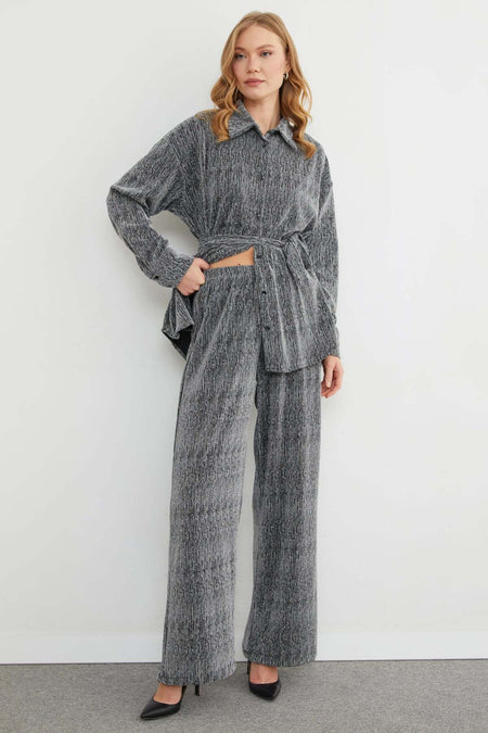 Fullamodest Buy Belted Stone Glitter 2-Piece Set - MALLTURK