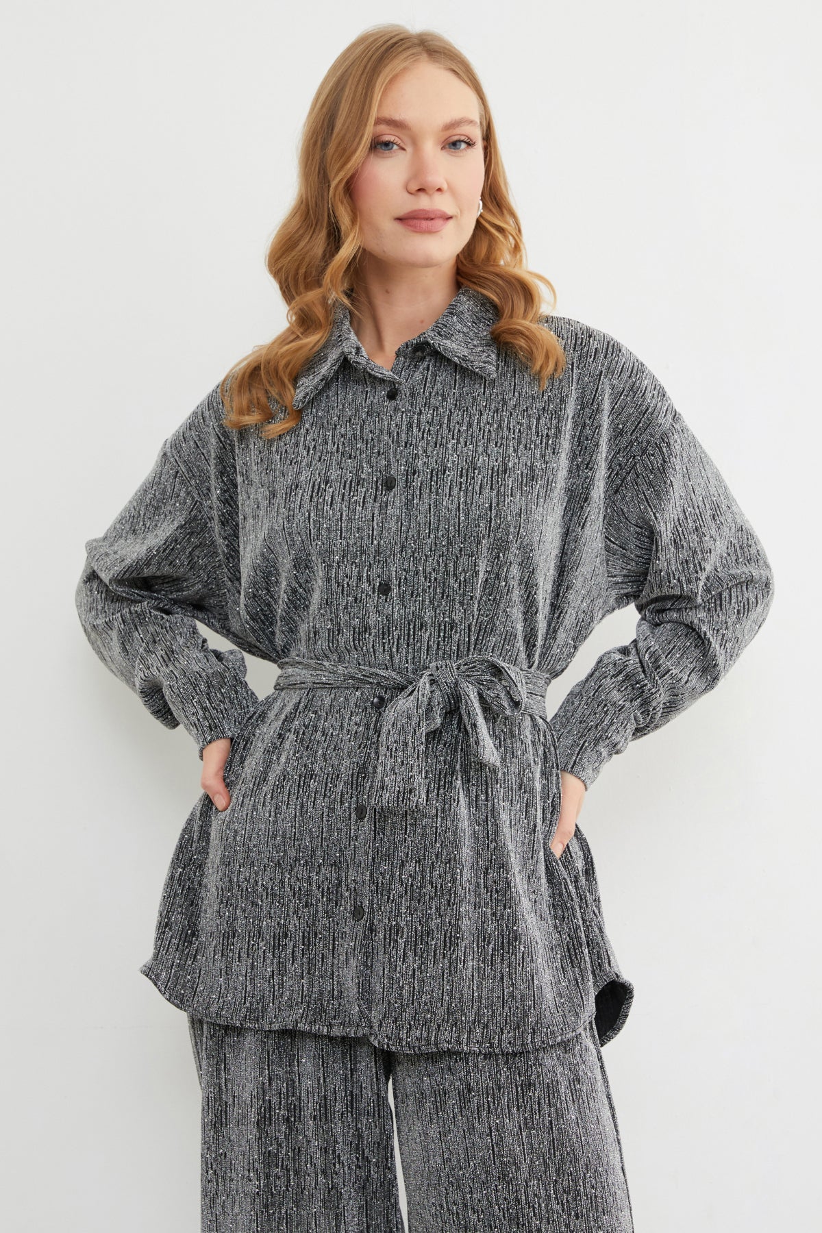 Fullamodest Buy Belted Stone Glitter 2-Piece Set - MALLTURK