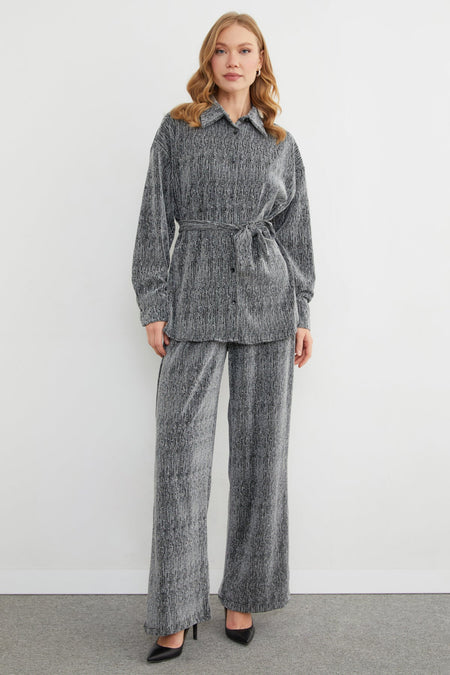 Fullamodest Buy Belted Stone Glitter 2-Piece Set - MALLTURK