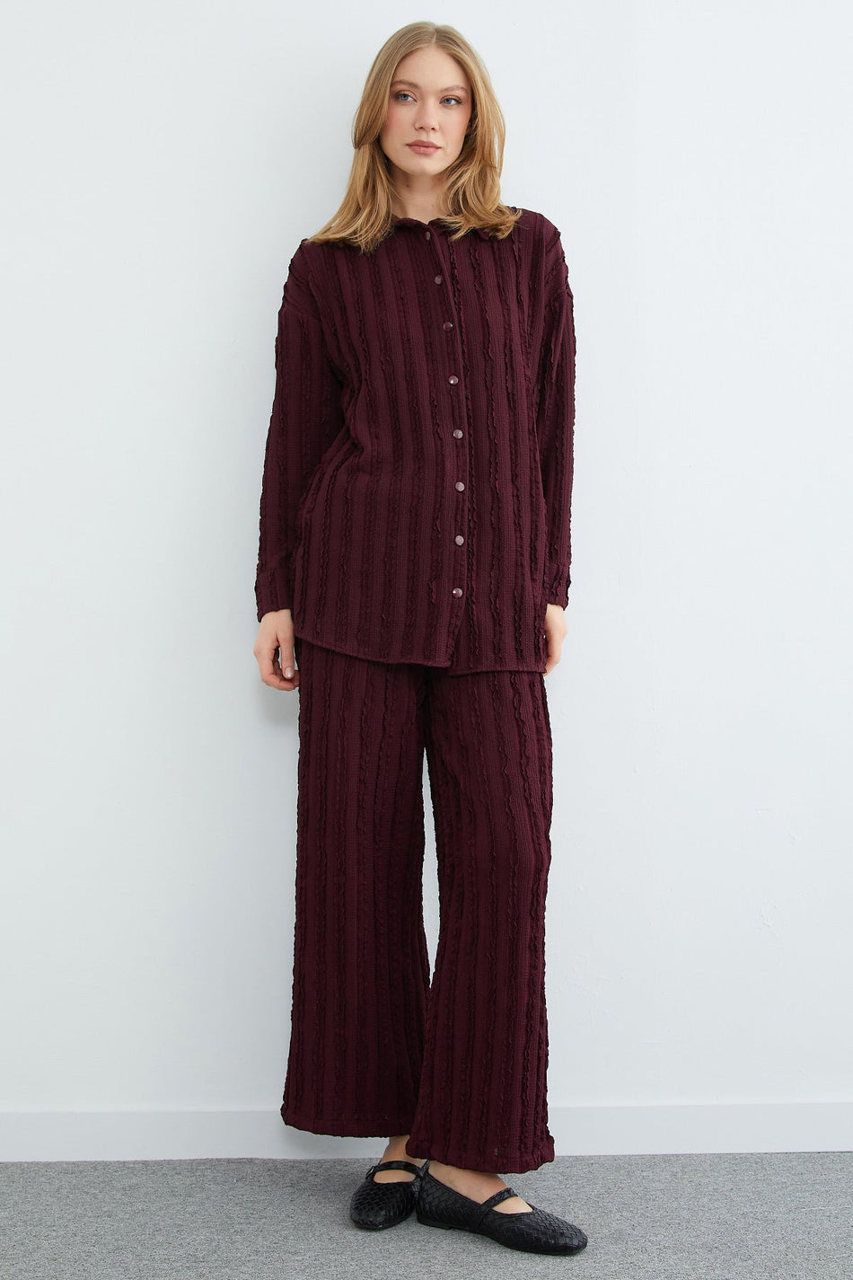 Fullamodest Crepe Fabric Casual 2-Piece Set - MALLTURK