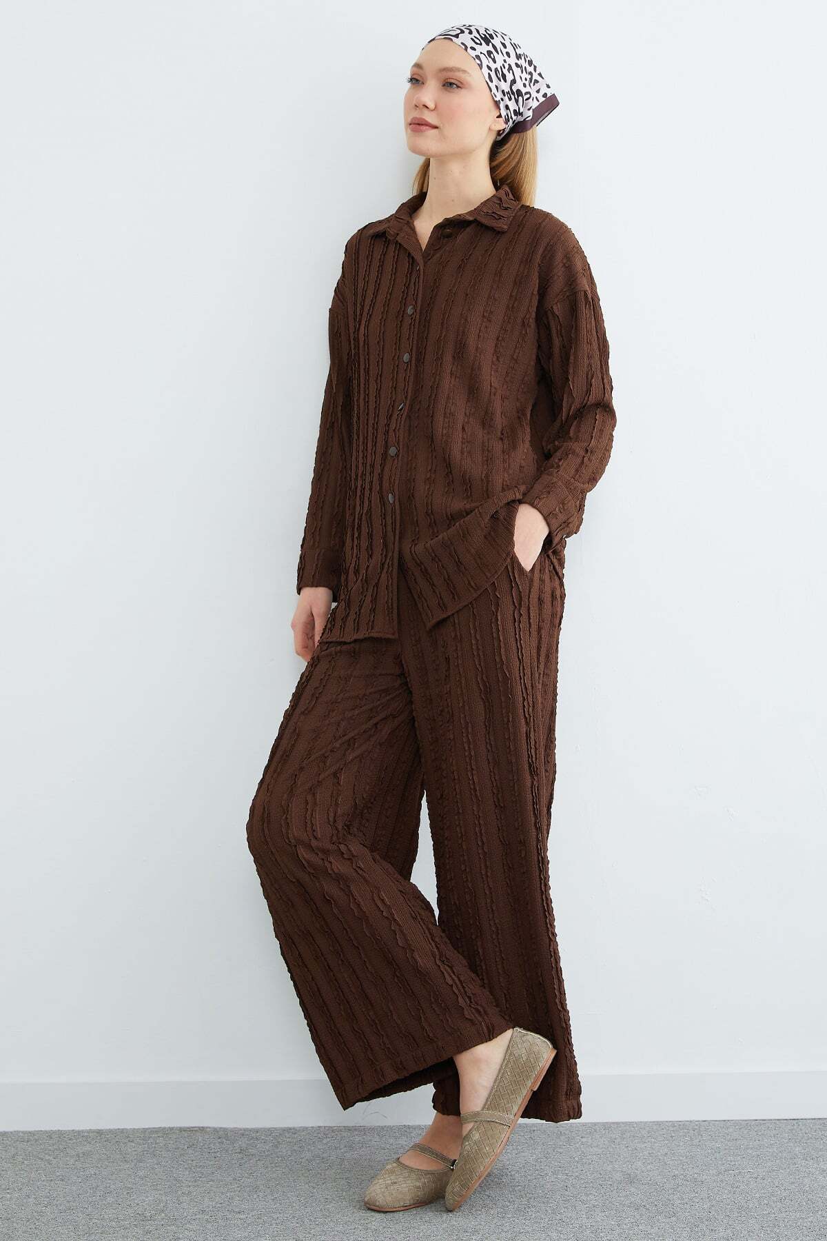 Fullamodest Crepe Fabric Casual 2-Piece Set - MALLTURK
