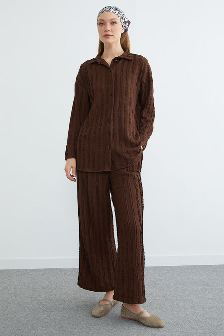 Fullamodest Crepe Fabric Casual 2-Piece Set - MALLTURK