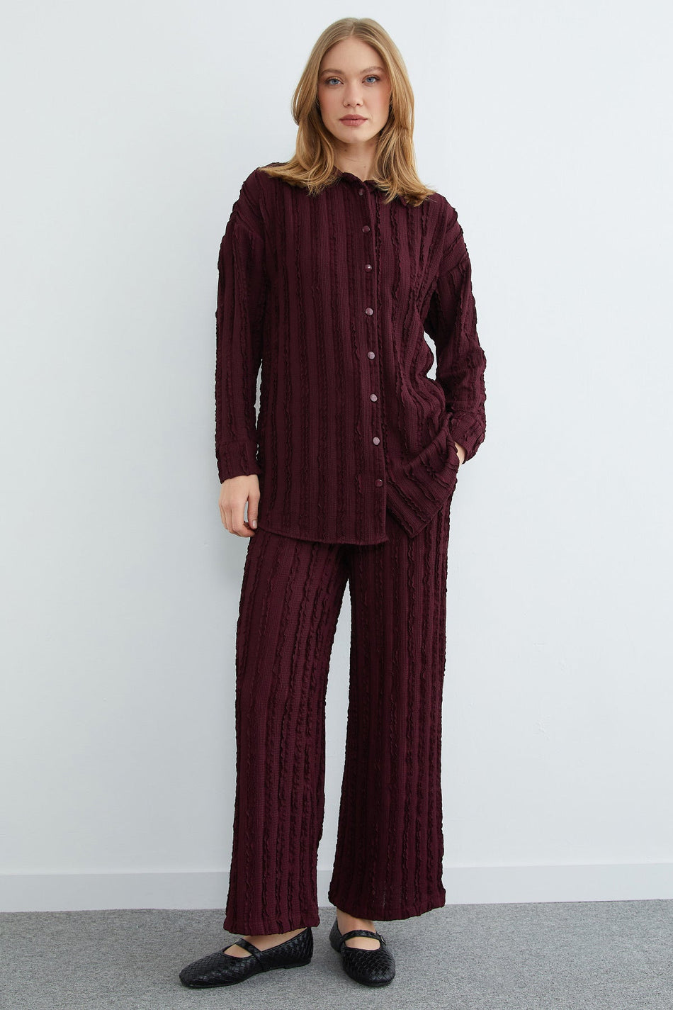 Fullamodest Crepe Fabric Casual 2-Piece Set - MALLTURK