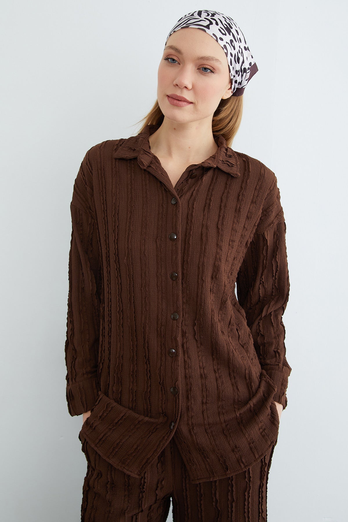 Fullamodest Crepe Fabric Casual 2-Piece Set - MALLTURK