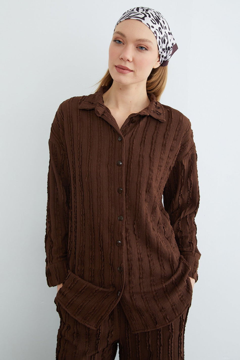 Fullamodest Crepe Fabric Casual 2-Piece Set - MALLTURK