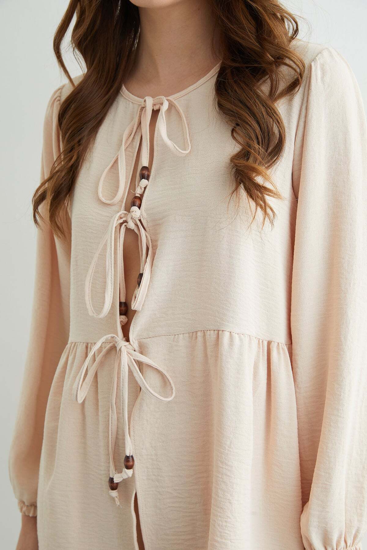 Fullamodest Front Tie Ayrobin Kimono 2-Piece Set - MALLTURK