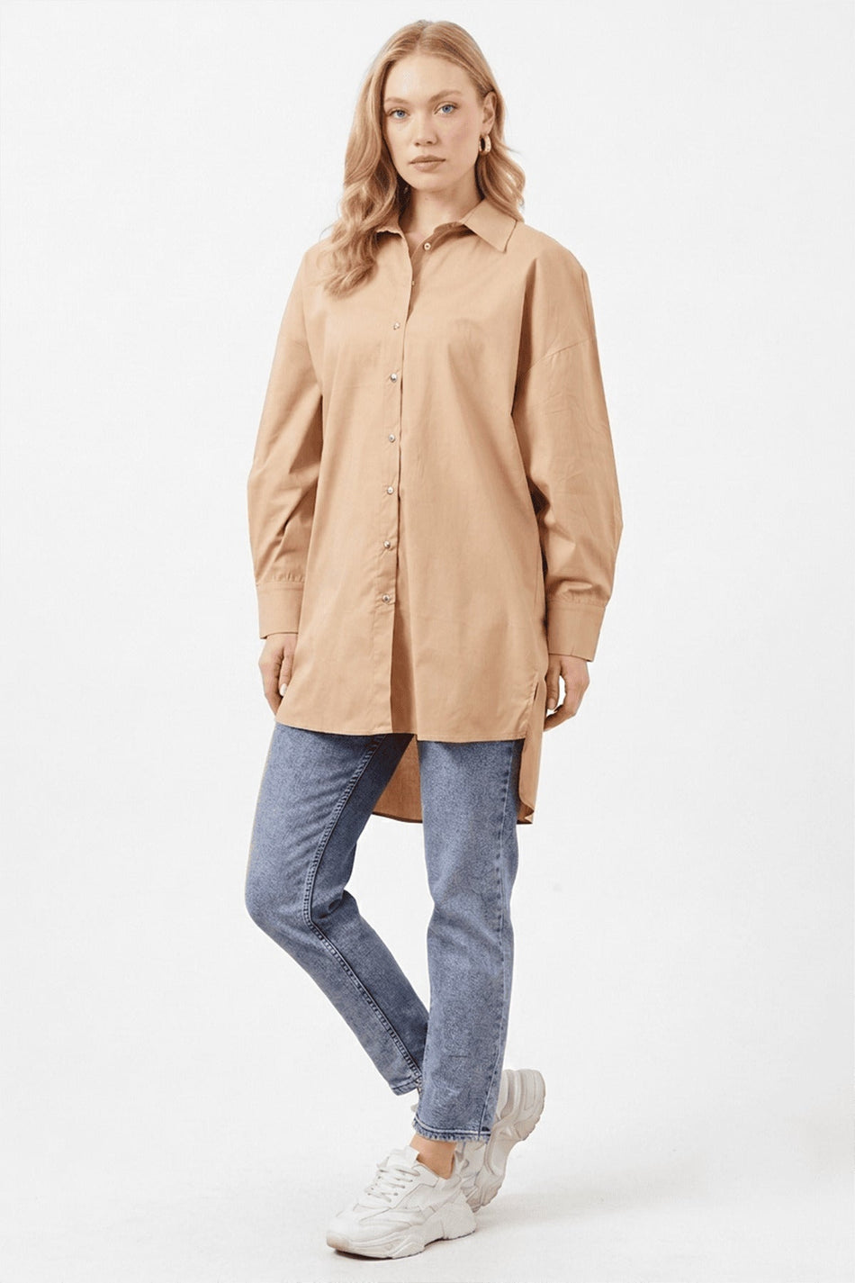 Fullamodest Slit Oversized Shirt - MALLTURK