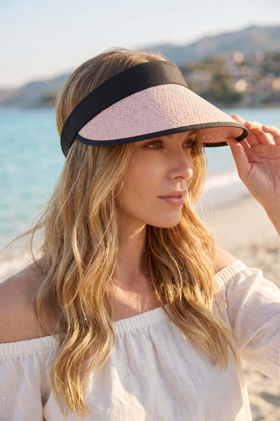 G Letter Embroidered Visor Hat - MALLTURK