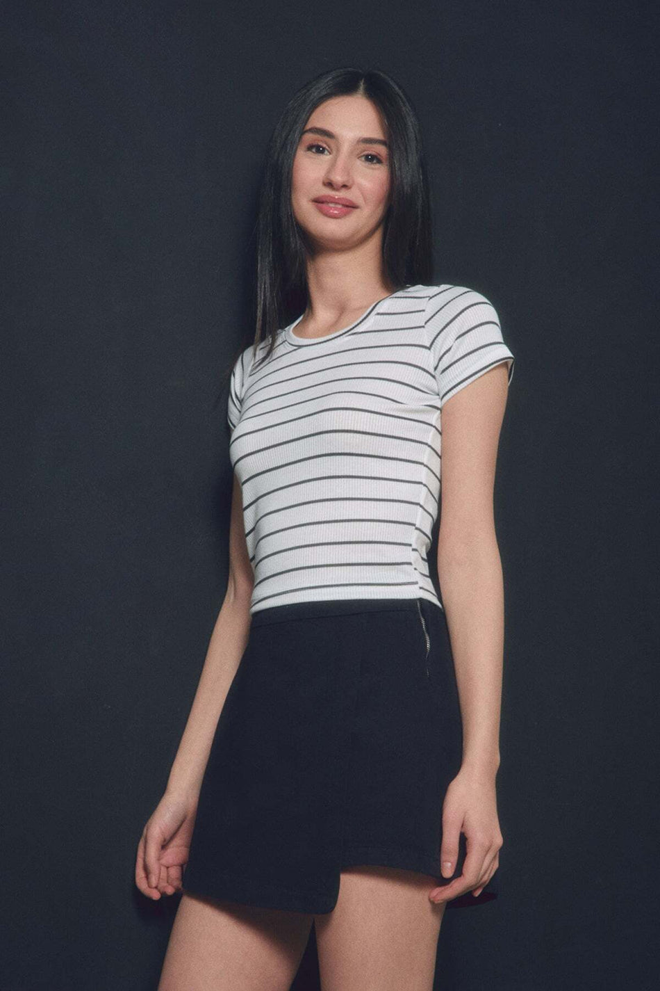 Gabardine Side Zipper Shorts Skirt - MALLTURK