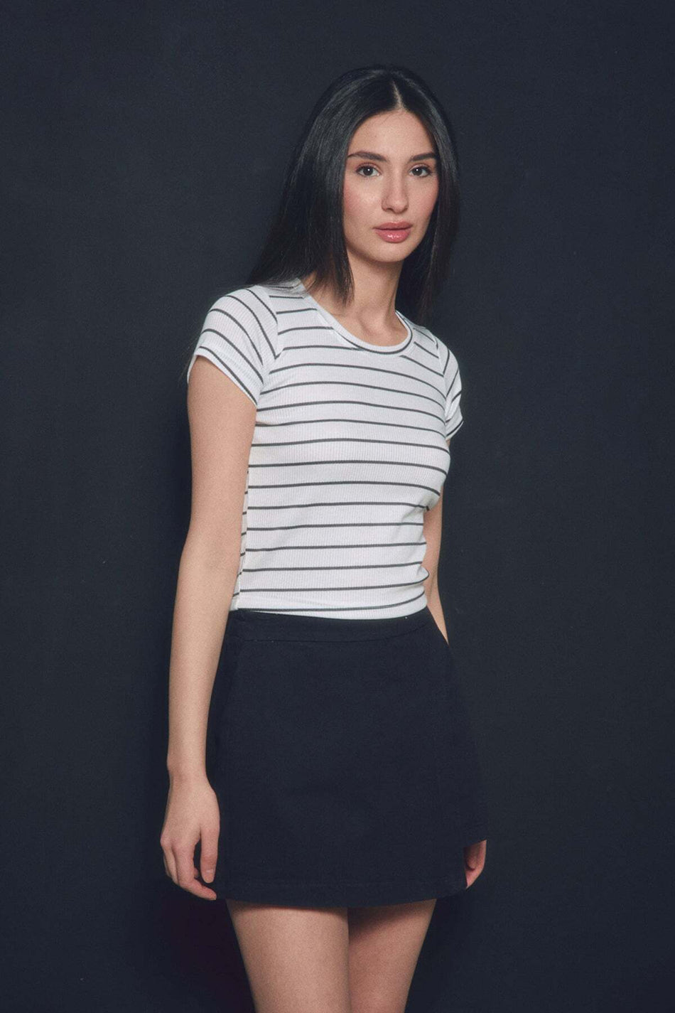 Gabardine Side Zipper Shorts Skirt - MALLTURK