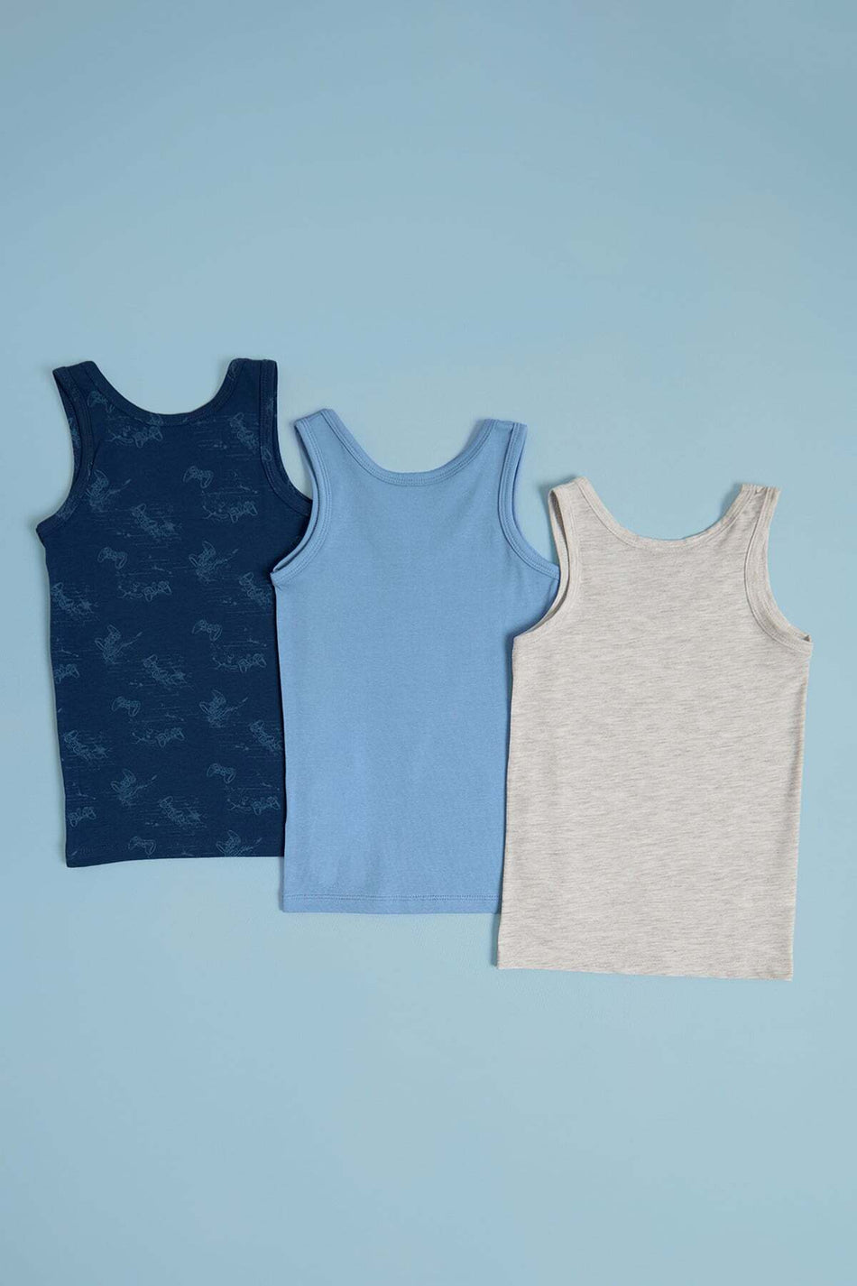 Game Console Printed 3-Piece Boy's Undershirt - MALLTURK