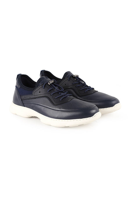 Genuine Leather Sneaker Shoes Breathable Eva Sole Daily Comfortable Model L6031 - MALLTURK