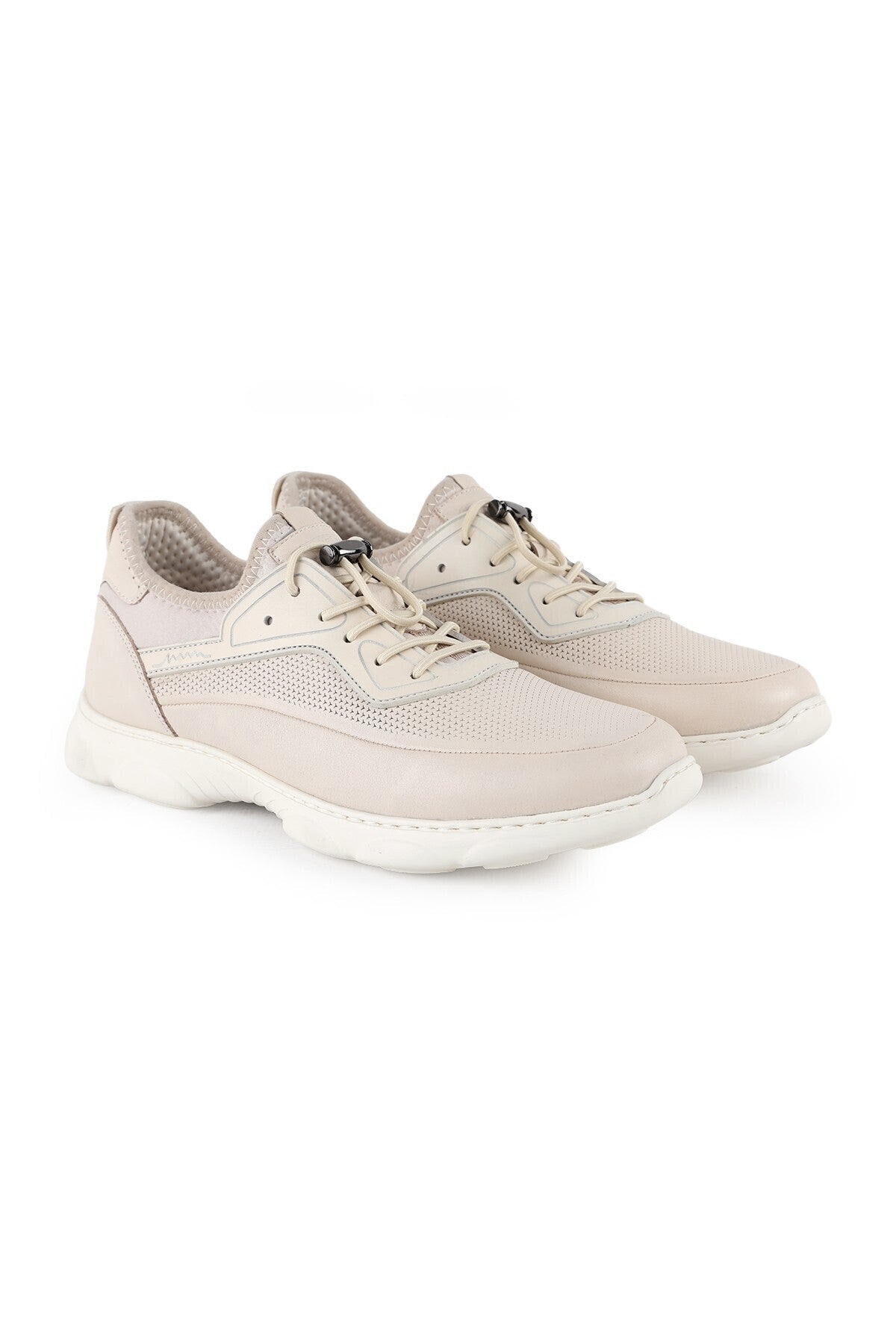 Genuine Leather Sneaker Shoes Breathable Eva Sole Daily Comfortable Model L6031 - MALLTURK