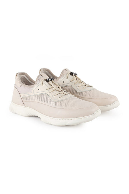 Genuine Leather Sneaker Shoes Breathable Eva Sole Daily Comfortable Model L6031 - MALLTURK