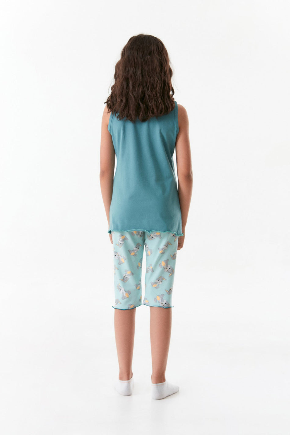 Girl's Rabbit Printed Pajama Set - MALLTURK