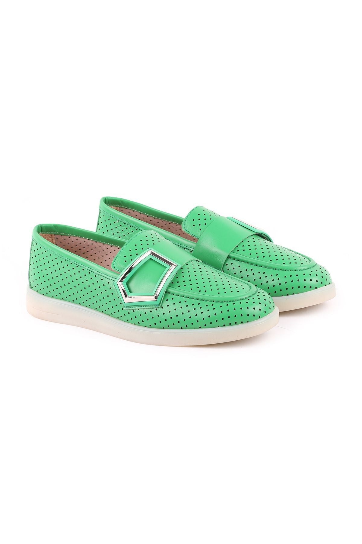 Green Loafer - L039.8713 Women's Shoes - MALLTURK