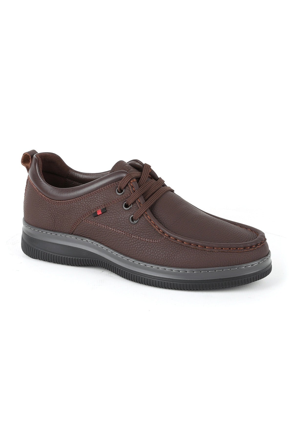 H1064 Men's Leather Casual Shoes Khv-Gray - MALLTURK