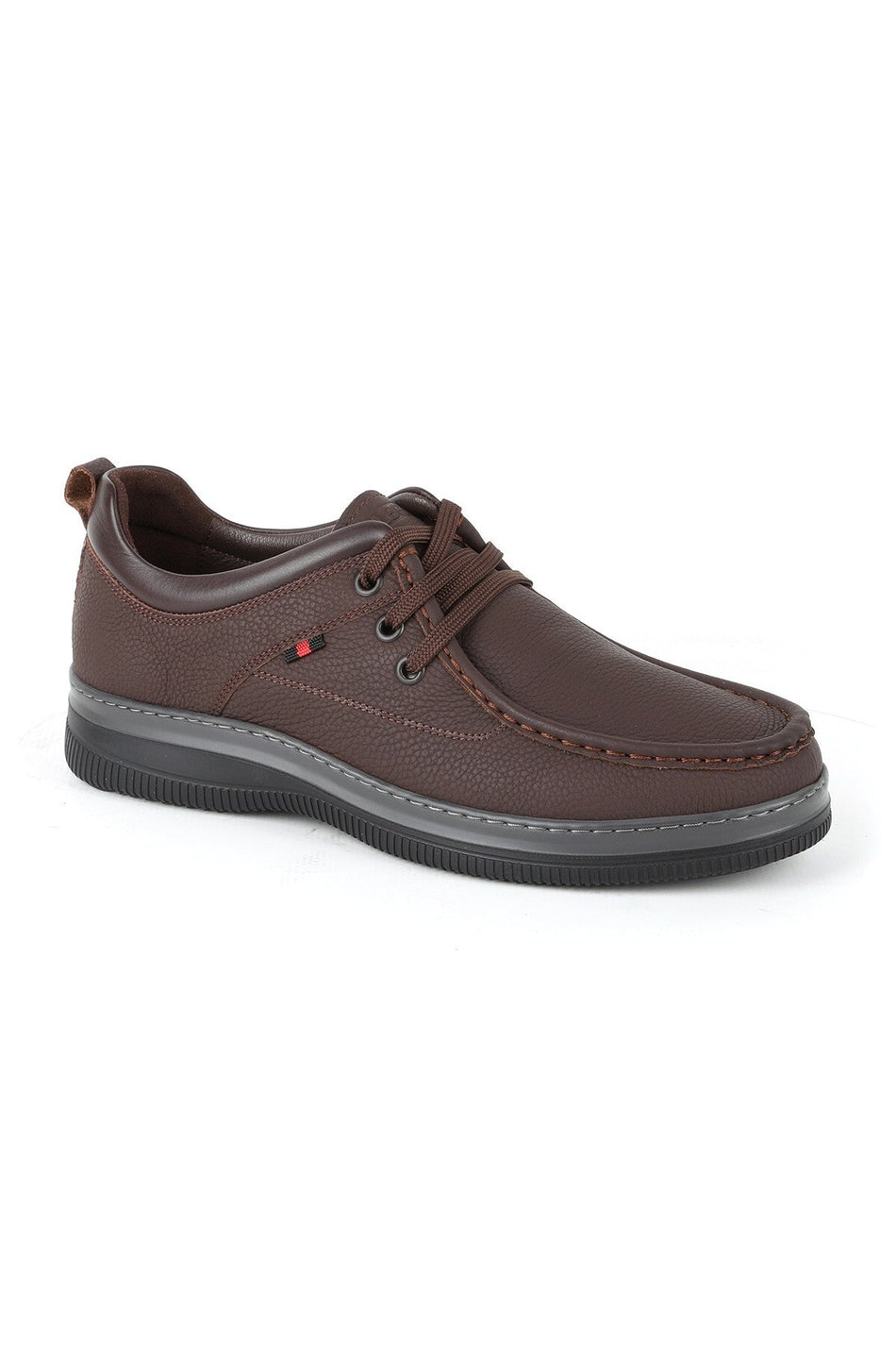 H1064 Men's Leather Casual Shoes Khv-Gray - MALLTURK