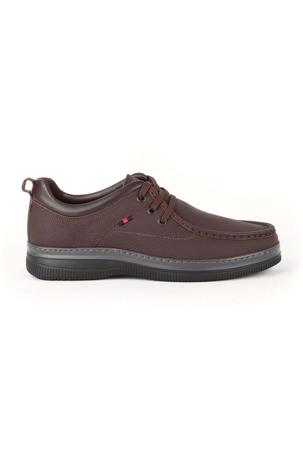 H1064 Men's Leather Casual Shoes Khv-Gray - MALLTURK