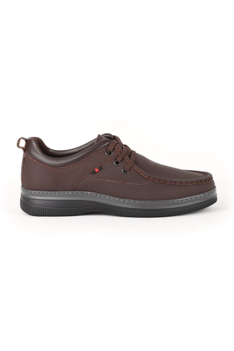 H1064 Men's Leather Casual Shoes Khv-Gray - MALLTURK