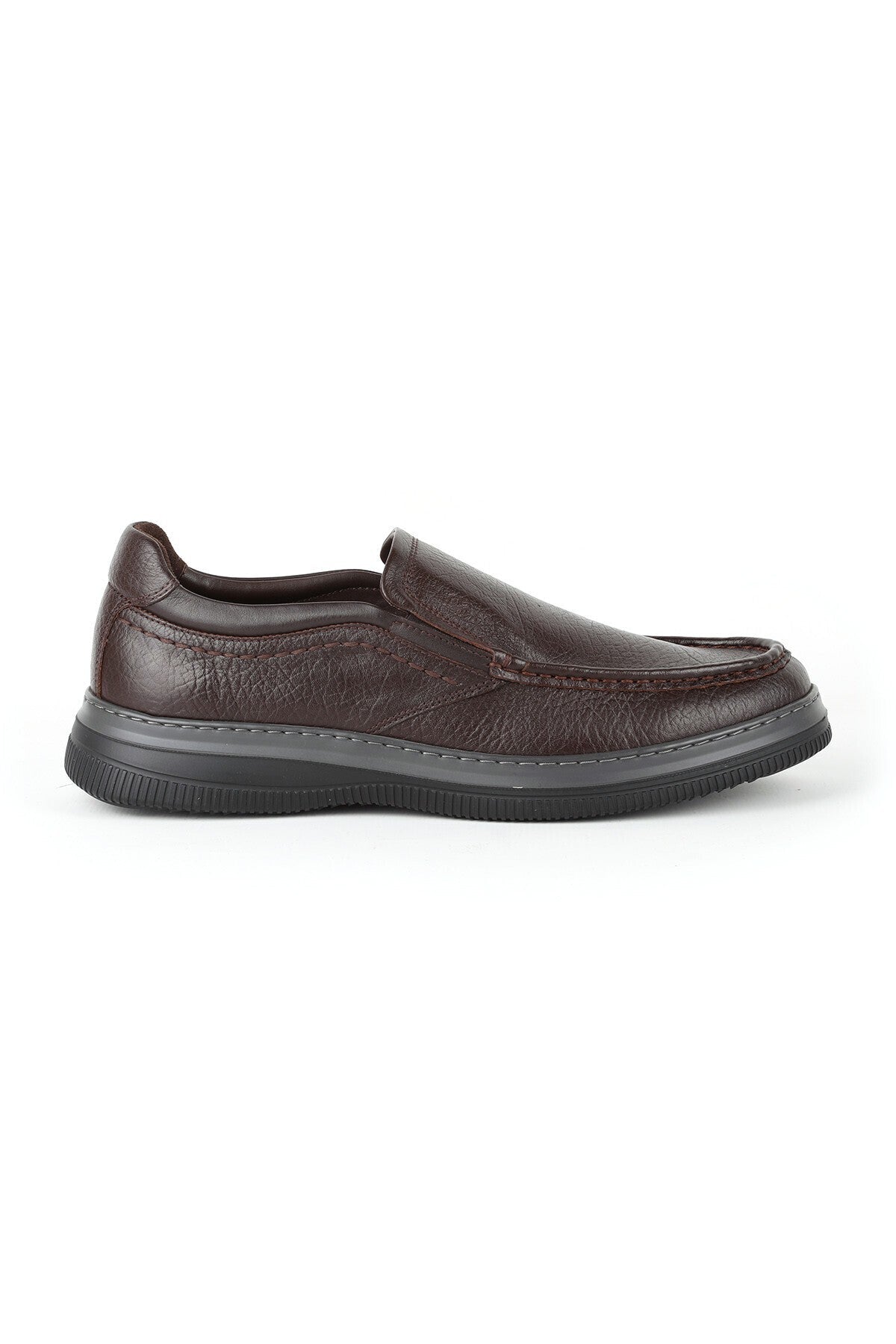 H1065 Men's Leather Casual Shoes Khv-Gray - MALLTURK