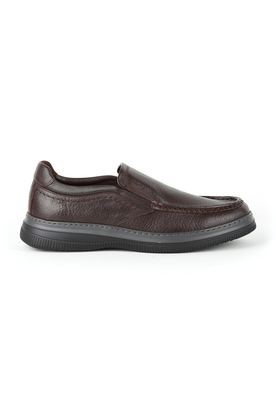 H1065 Men's Leather Casual Shoes Khv-Gray - MALLTURK