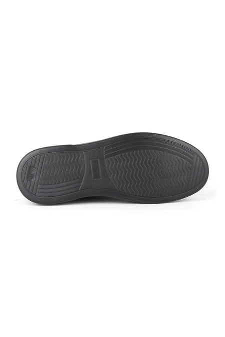 H1067 Men's Leather Casual Shoes Black - MALLTURK