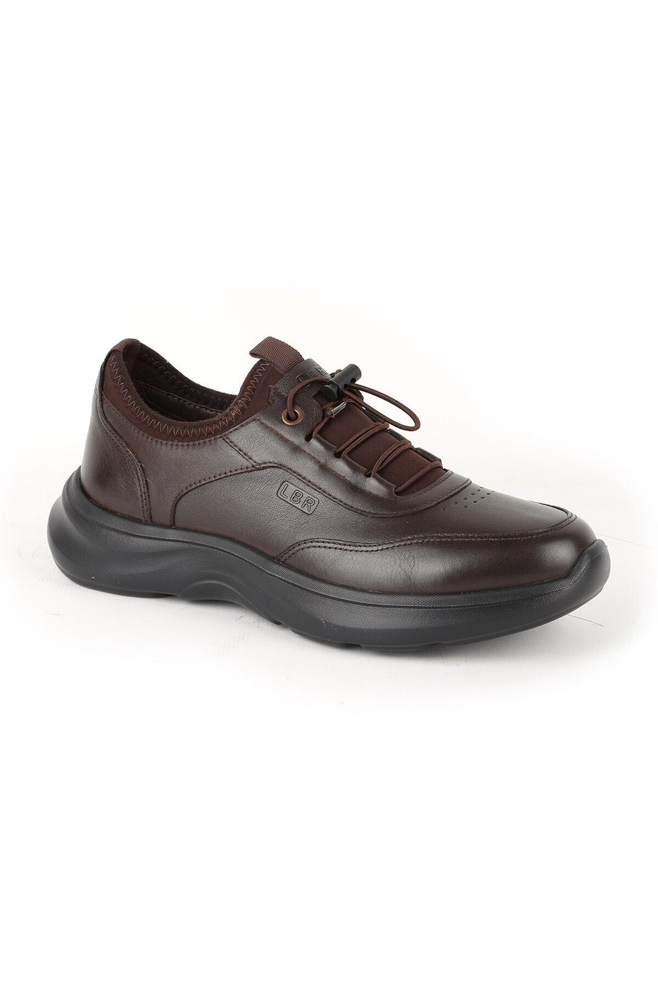 H1071 Men's Leather Casual Shoes Brown - MALLTURK