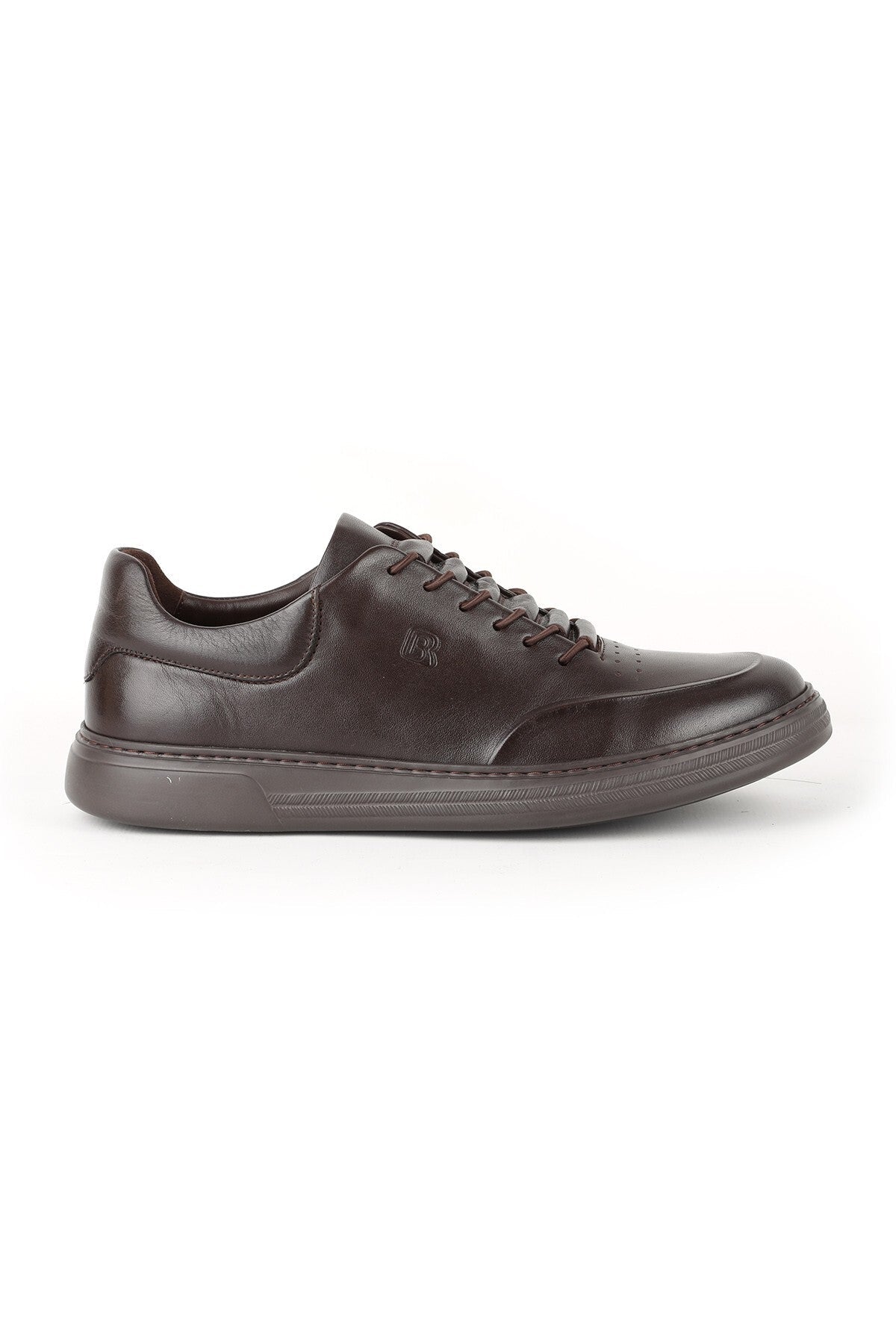 H1080 Men's Leather Casual Shoes Brown - MALLTURK