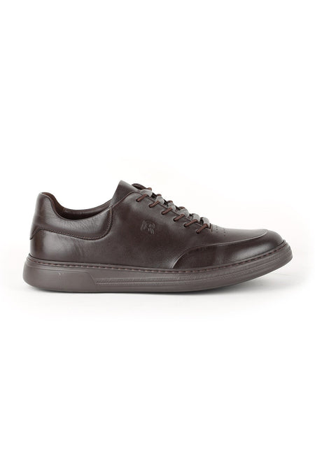 H1080 Men's Leather Casual Shoes Brown - MALLTURK