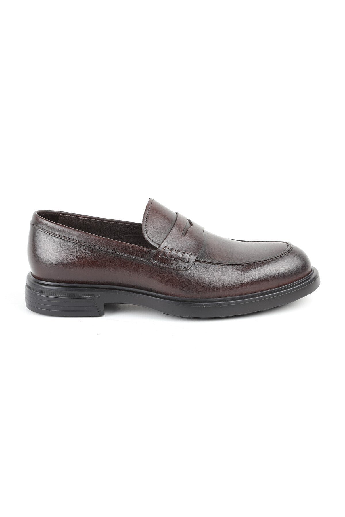 H1087 Genuine Antique Leather Shock Absorbing EVA Sole Men's Classic Penny Loafers Shoes - MALLTURK