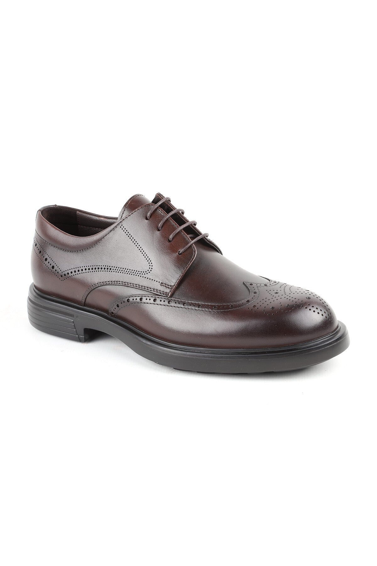 H1088 Genuine Leather Shock Absorbing EVA Sole Brogue Perforated Pattern Men's Classic Shoes - MALLTURK