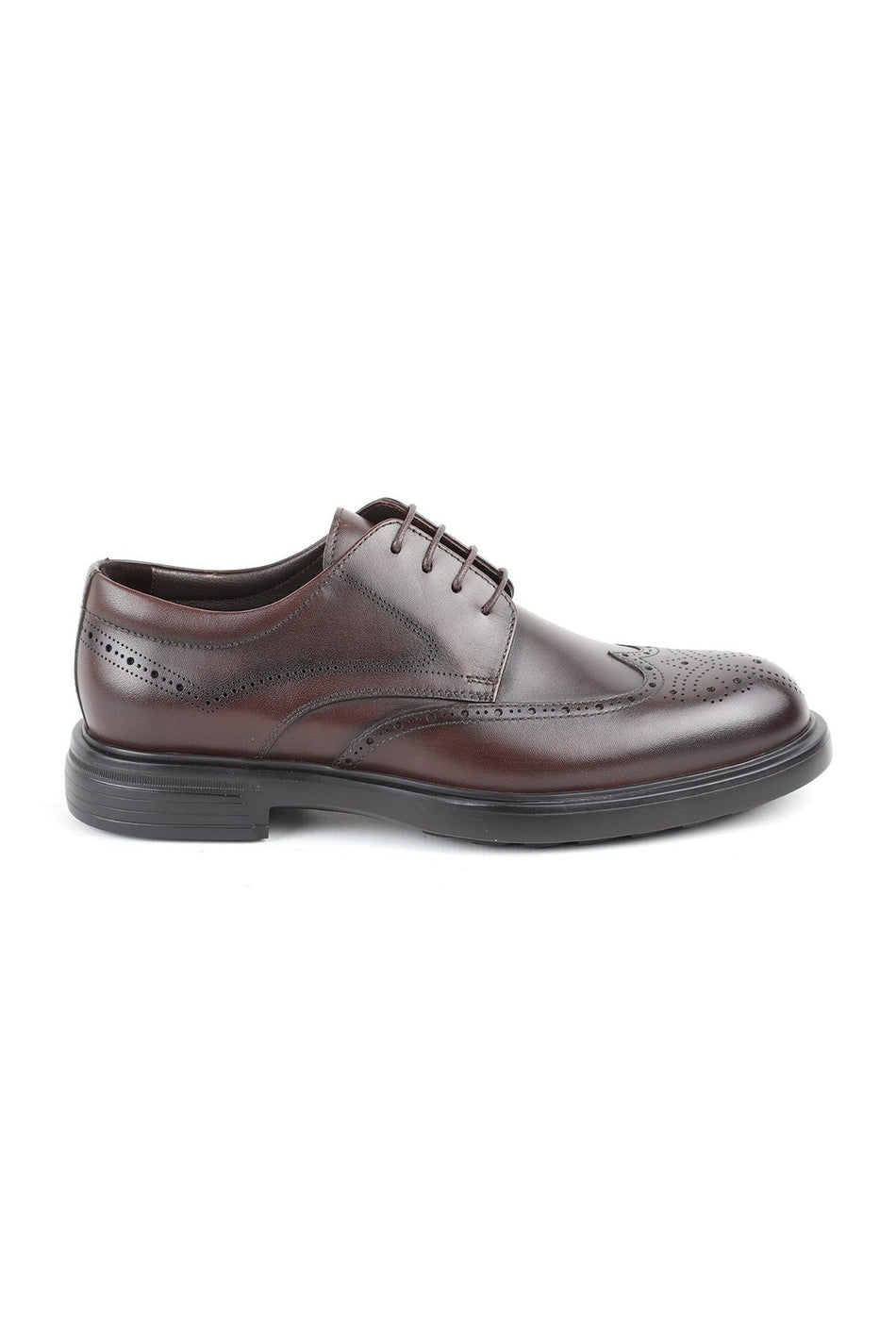 H1088 Genuine Leather Shock Absorbing EVA Sole Brogue Perforated Pattern Men's Classic Shoes - MALLTURK