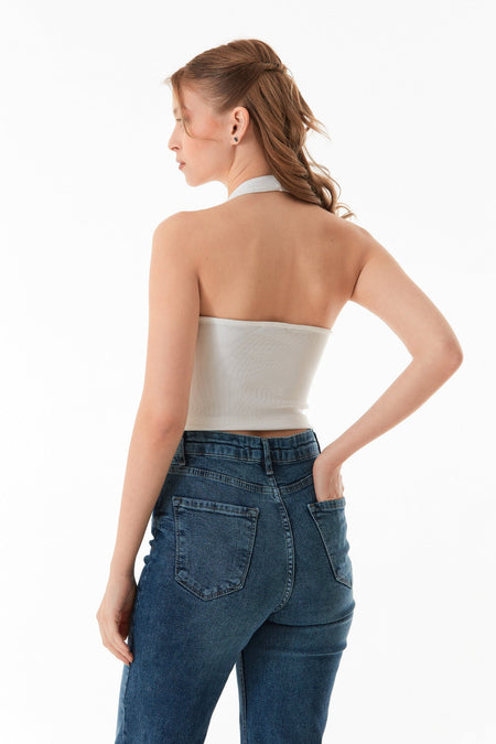 Halter Neck Buttoned Vest - MALLTURK