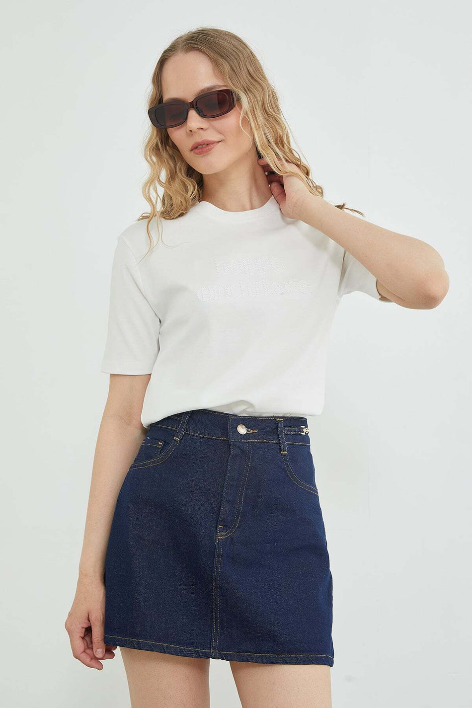 Happy Enchilada Embroidered Crew Neck T-Shirt - MALLTURK