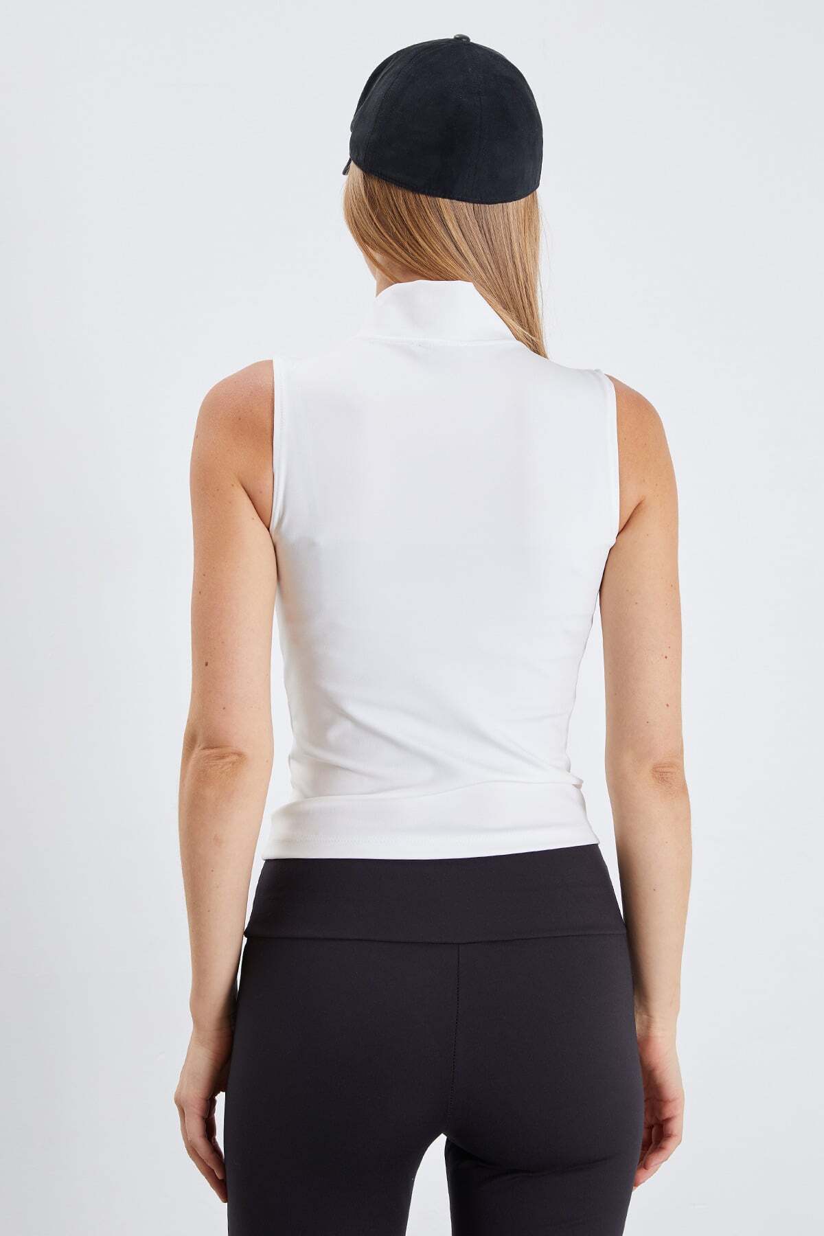 High Collar Diving Fabric Slim Fit Vest - MALLTURK