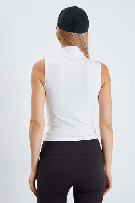 High Collar Diving Fabric Slim Fit Vest - MALLTURK