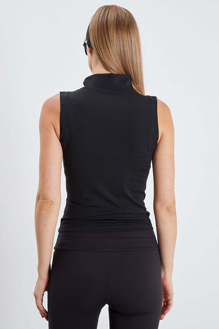 High Collar Diving Fabric Slim Fit Vest - MALLTURK