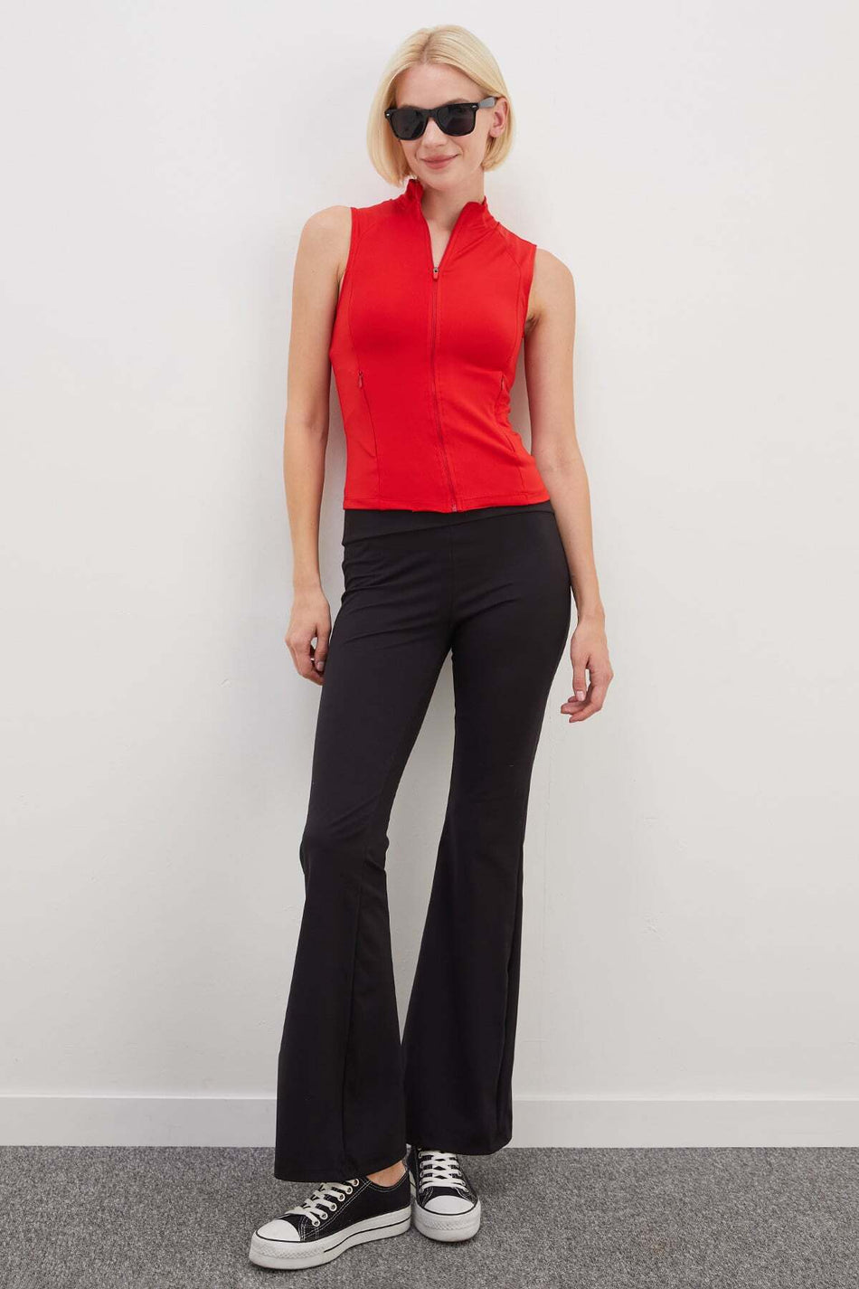 High Collar Diving Fabric Slim Fit Vest - MALLTURK