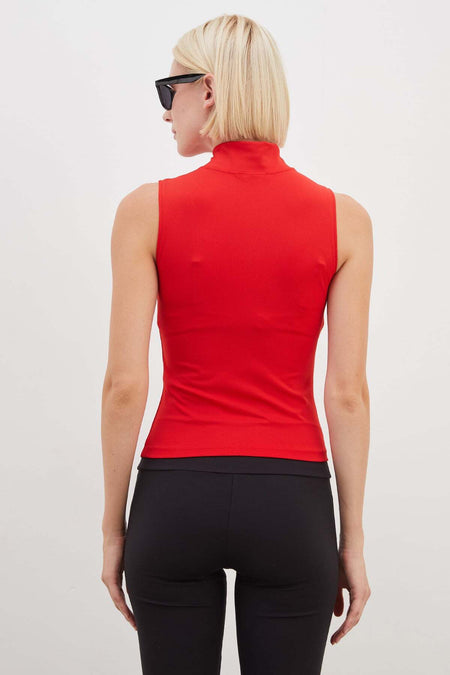 High Collar Diving Fabric Slim Fit Vest - MALLTURK