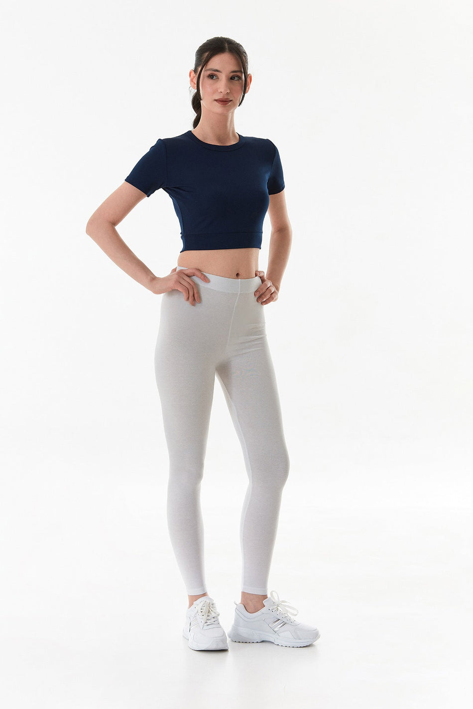 High Waist Leggings with Elastic Waist - MALLTURK