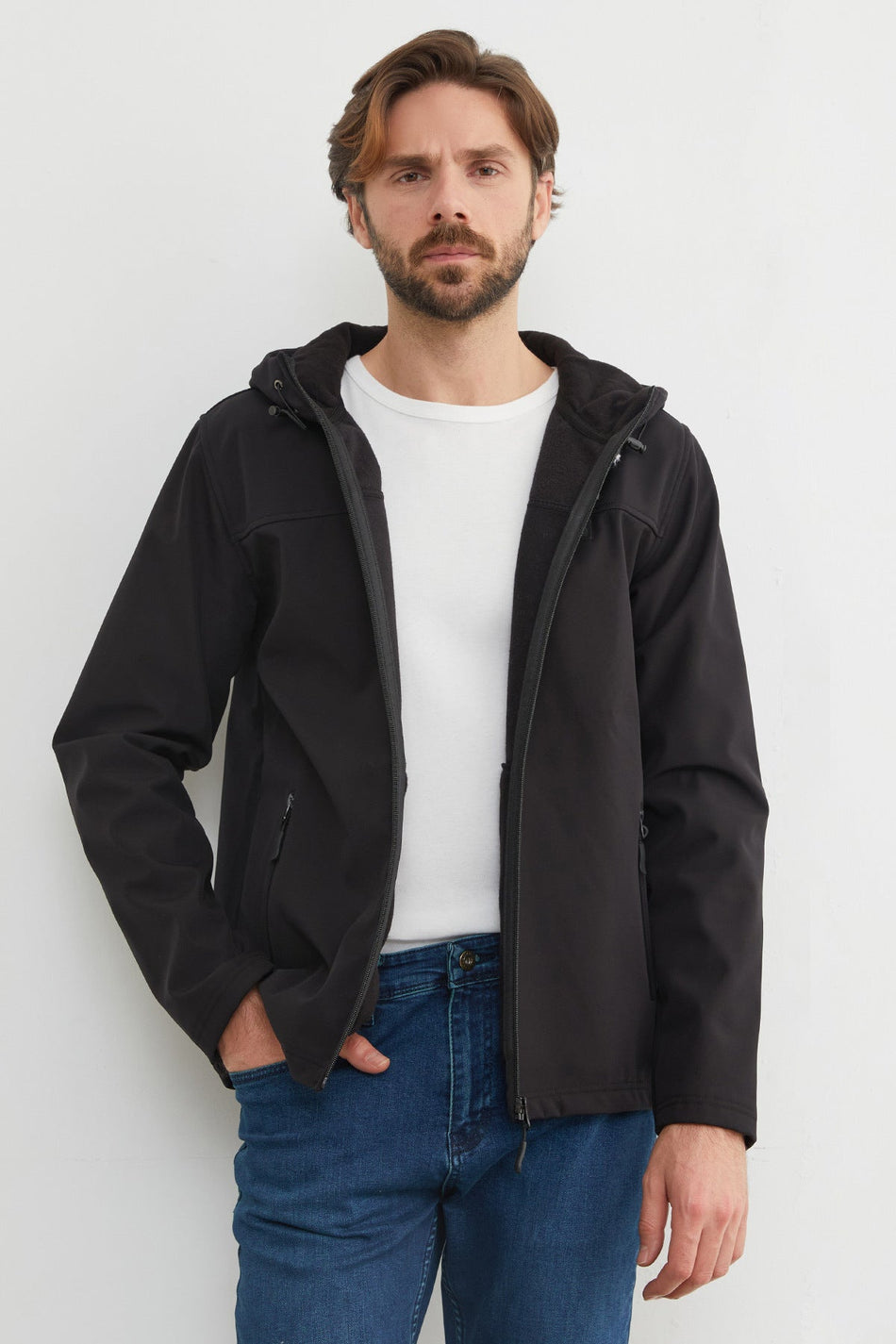 Hooded Trend Arma Printed Pocket Coat - MALLTURK