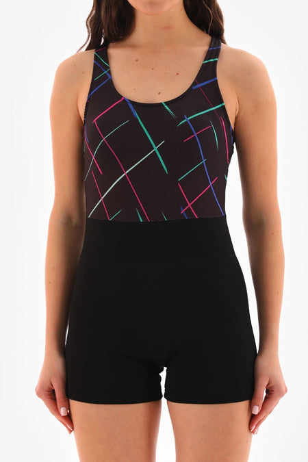 Jumpsuit Swimsuit Bathing Suit with Print Shorts - MALLTURK