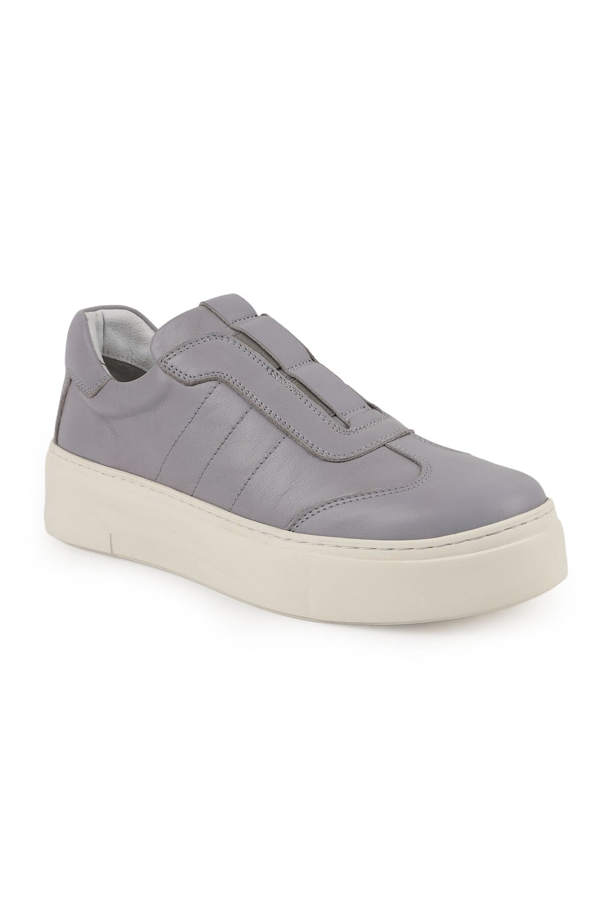 Kadın Sneaker Antik Görünümlü Bağcıksız Slip-on Kalın Hafif EVA Taban Günlük Spor Ayakkabı LZ4508-1 - MALLTURK